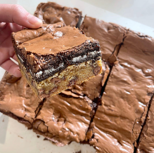 Cookie&Brownie Slice - Tray Bakes