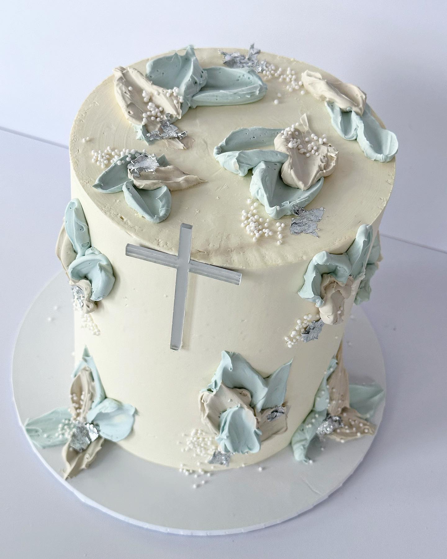 Textured Christening Cake