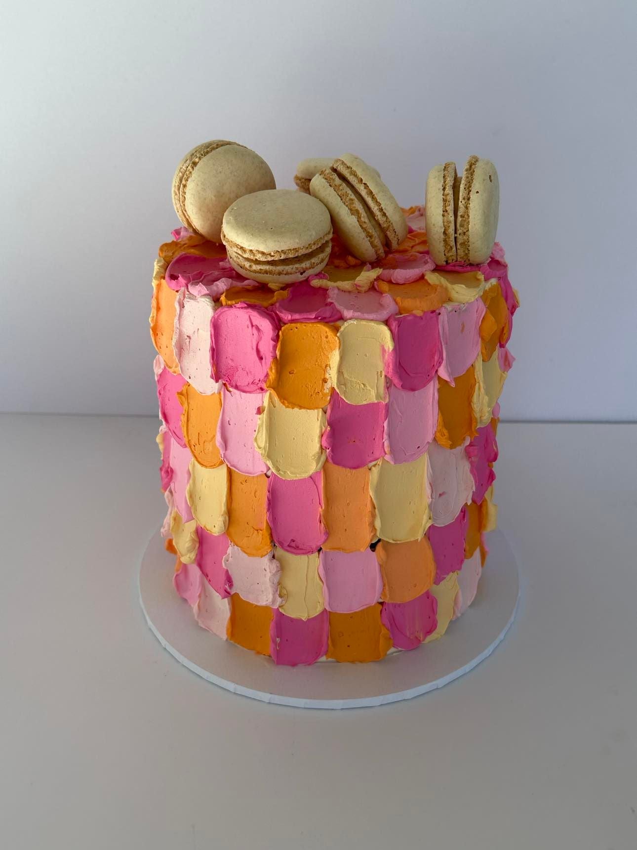 Smeared Texture Cake