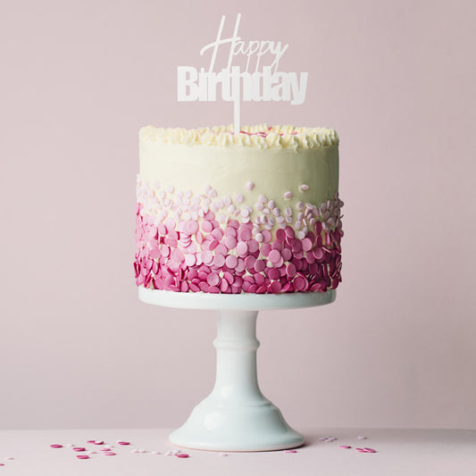 Happy Birthday - White