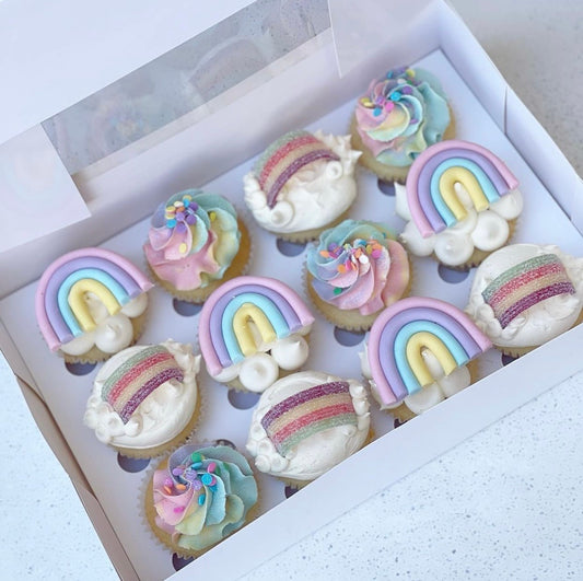 Rainbow Cupcakes - Pastel