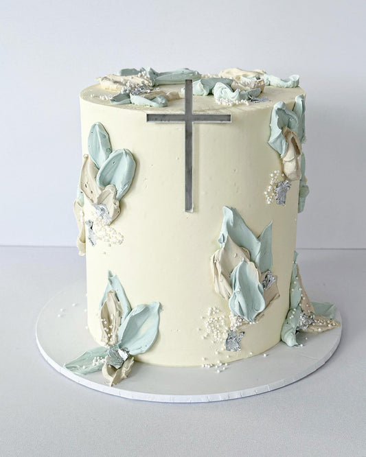 Textured Christening Cake